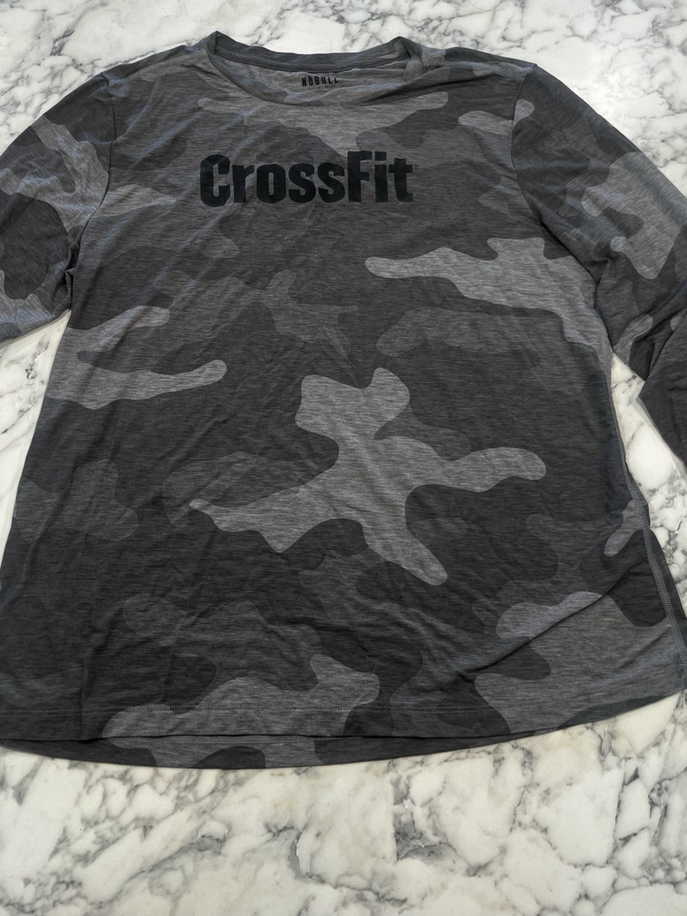NOBULL Men's grey Camo Long Sleeve Performance Tee XXL